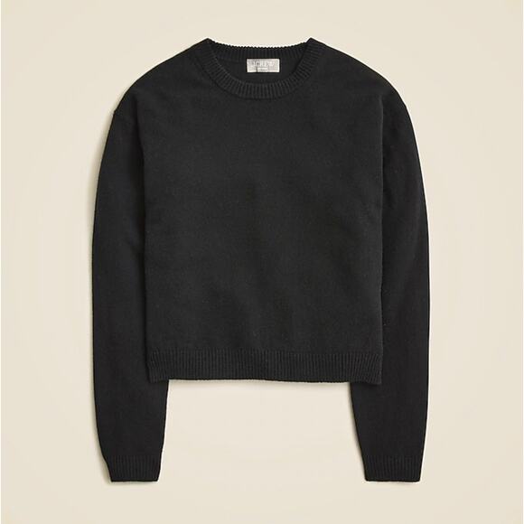 J. Crew Perfect Cashmere Crewneck Sweater in Black NWT Size Medium - Picture 4 of 7